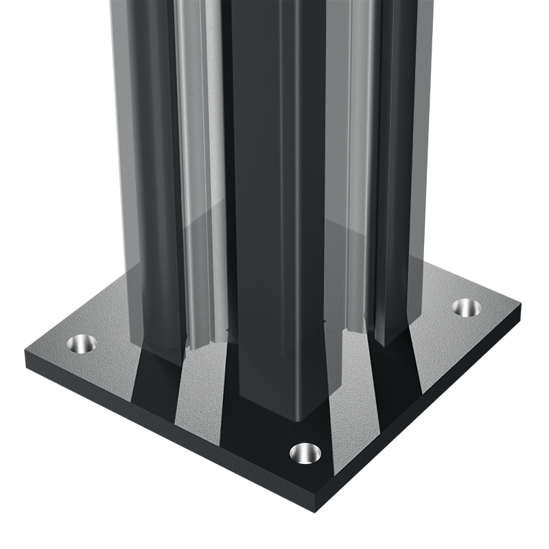 150 mm Fußplatte zum Aufdübeln