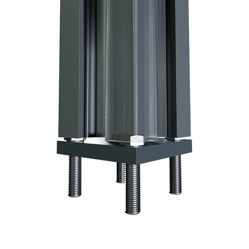 90 mm Fußplatte zum Aufdübeln