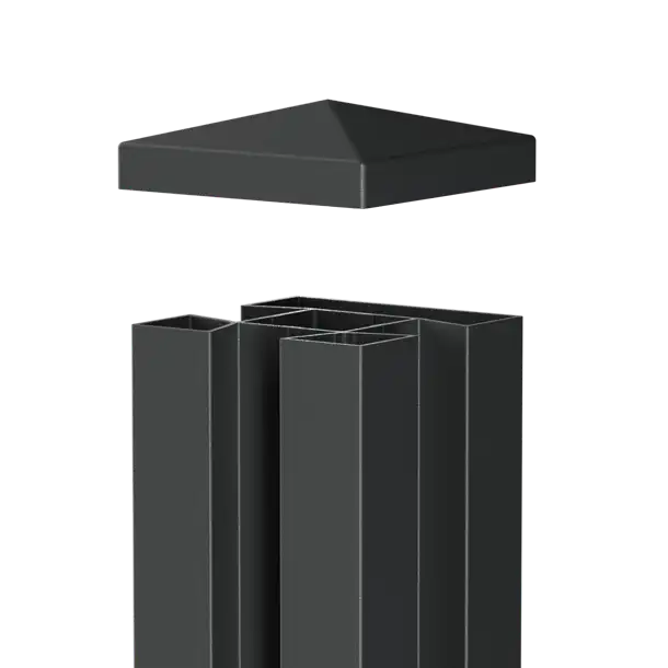Alu-Steckzaunpfosten 72 x 72 mm