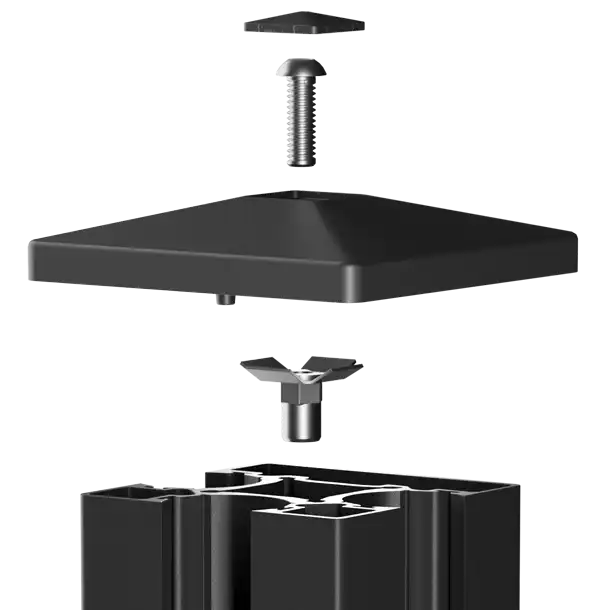 Alu-Steckzaunpfosten 90 x 90 mm (empfohlen)